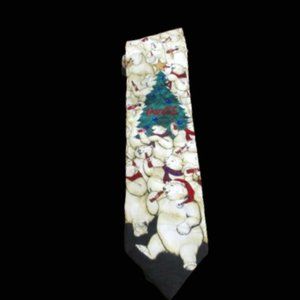 Van Heusen Corporates Casual Coca Cola Christmas Polar Bear Holiday Tie
